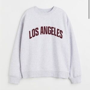 H&M Light Gray Los Angeles Sweatshirt size small